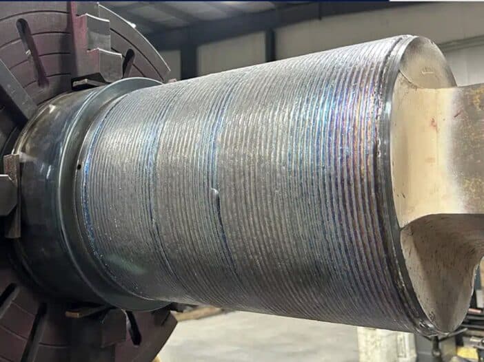 Closeup Of Hydraulic Cylinder Rod - High Tech Reman